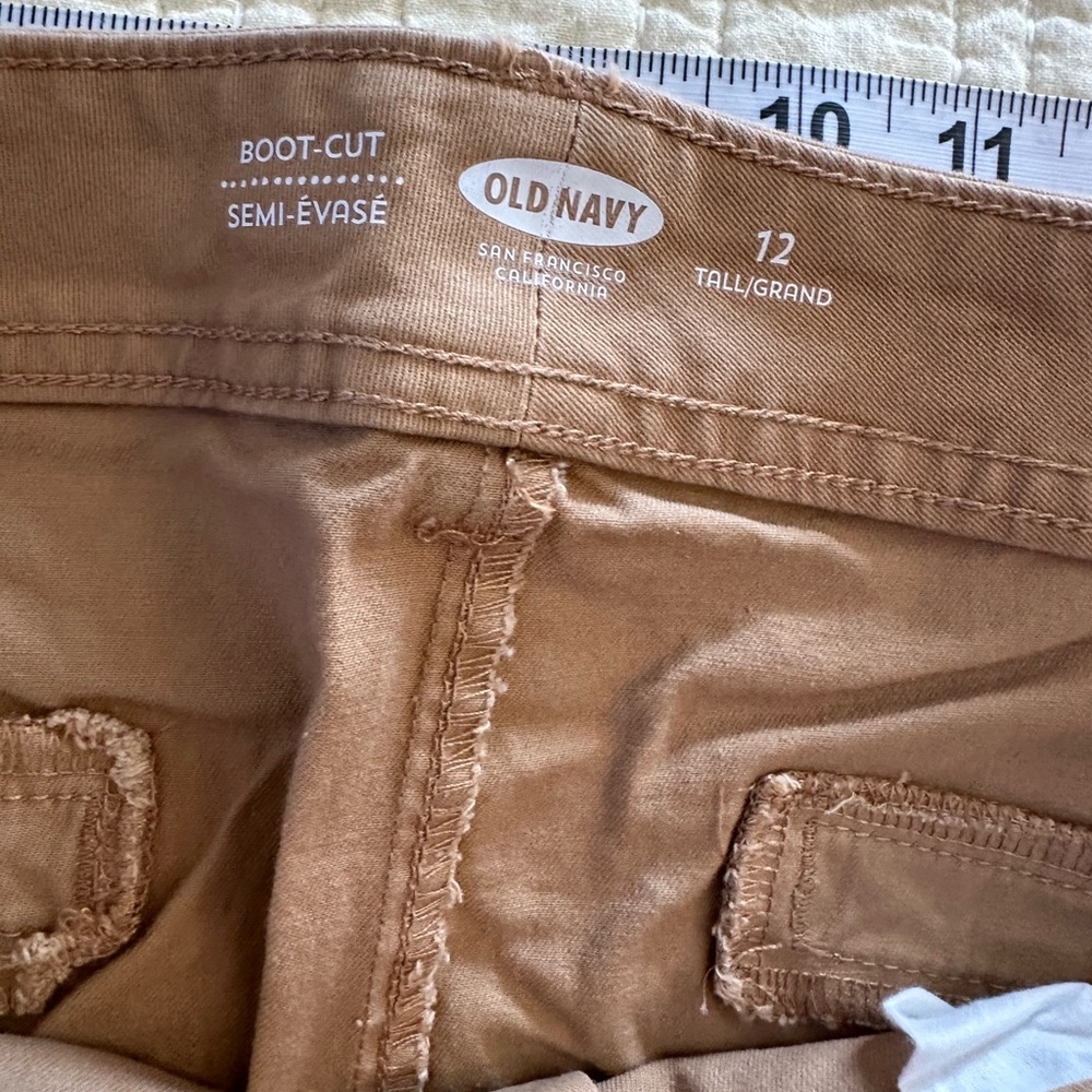 Old Navy Women's Tan Leg Jeans 12 Tall New - Picture 4 of 7